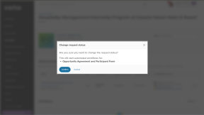 The Change request status modal. It's confirming that changing the student's status will start the automated workflows for that requirement.